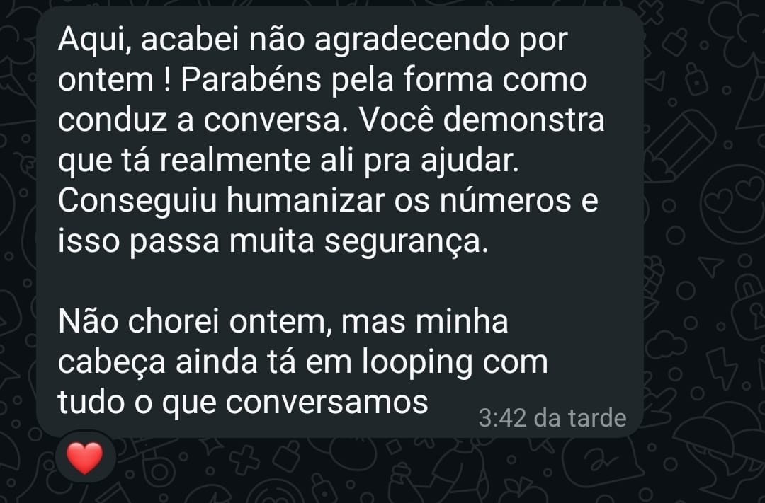 Depoimento de cliente